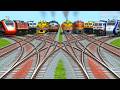 0149 TRAINS CROSSING FOR CURVED BRANCHED RAILROAD TRACKS BUMPY RAILROAD TRACK || train wold4