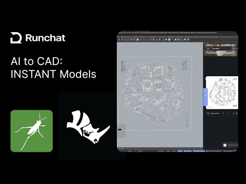 Runchat Rhino Plugin Tutorial: AI Generative 3D Models, Python & SVG in CAD