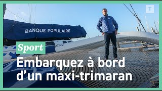 Arkéa Ultim Challenge Armel Le Cléach Vous Fait Visiter Son Bateau Géant, Banque Populaire Xi