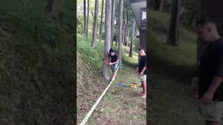 35歳スラックライン勝負　天の川編 #shorts
