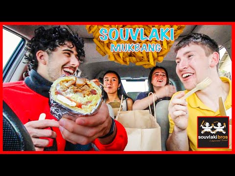 would you eat this? | GREEK KEBAB MUKBANG With Tommy Eyers