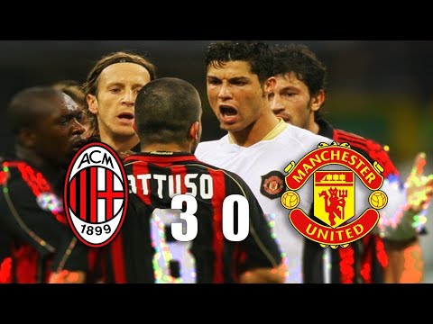 Manchester United vs AC Milan 0-3 (agg) - Cristiano Ronaldo vs Ricardo Kaka 2006/2007