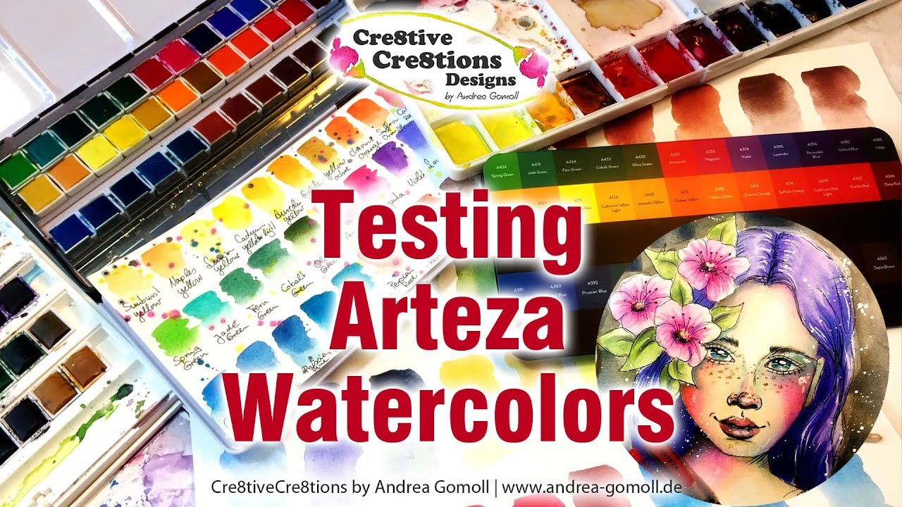 Arteza 36 Watercolor Set Test / Review / my honest Opinion YouTube