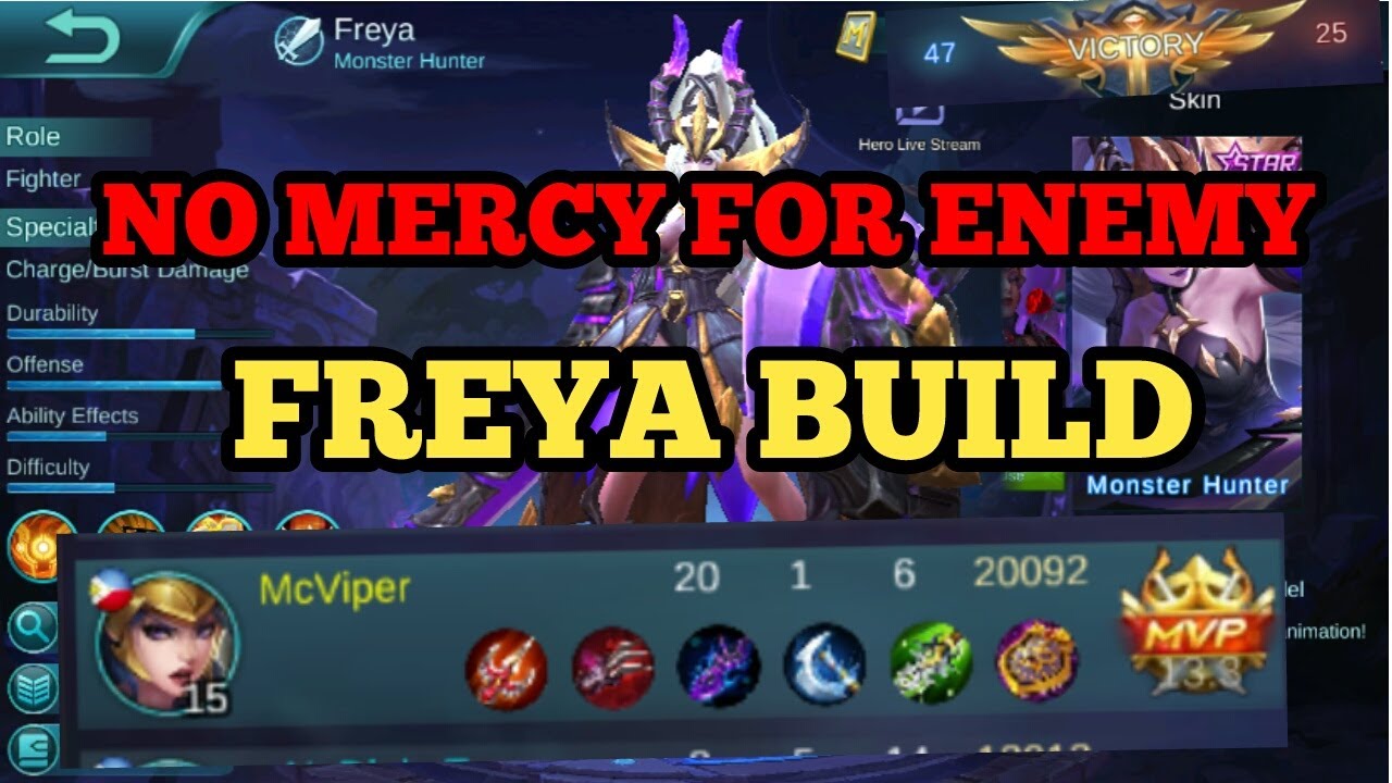 how to play pro with freya and freya build gameplay mobile