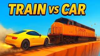 “Train vs Car Extreme Race🔥 | Impossible Tracks Driving | High Speed Stunts Gameplay” screenshot 3