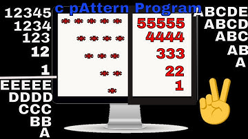 C pattern program with logic building for interview...part-24...In Hindi and English