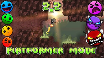 Playing a 2.2 PLATFORMER MODE LEVEL of EVERY DIFFICULTY [Geometry Dash 2.2 GDPS]