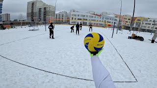 SNOW VOLLEYBALL FIRST PERSON | HAIKYUU IN REAL LIFE IN SNOW | 2024 by Егор Пупынин 30,571 views 2 months ago 9 minutes, 42 seconds