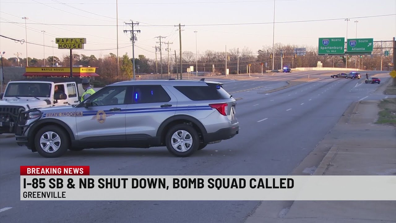 Bomb threat closes all lanes of Interstate 85 in Greenville Co. - YouTube