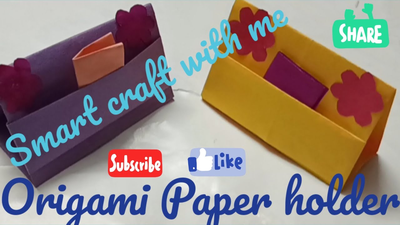 how to make origami paper stand?/paper holder