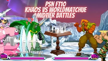 MvC2 - PSN FT10 Khaos vs Worldmatchue (MidTier Battles)