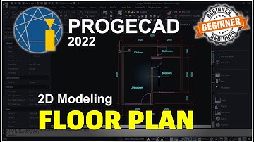 ProgeCAD 2022 2D Drafting Floor Plan Tutorial For Beginner