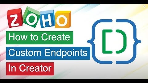 How to create custom API endpoints in Zoho Creator