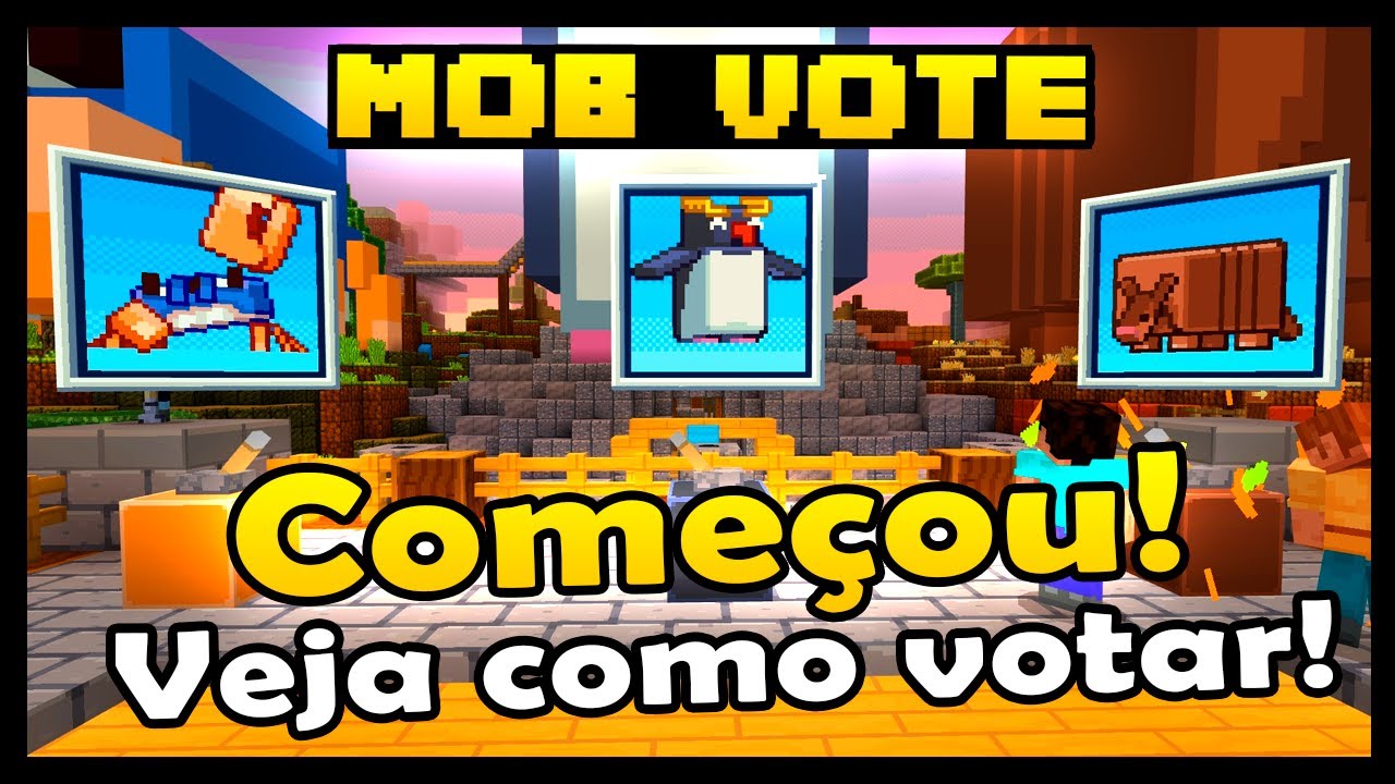 MINECRAFT Live 2023 - foi revelado o segundo mob da votação de mobs o Tatu!!  - mob vote! 