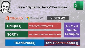 Excel Dynamic Array Functions Video #2: Unique & Sort Functions with 8 practical examples