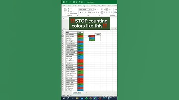 Stop Counting Colors Manually in Excel — Learn the Smart Color Count Trick!