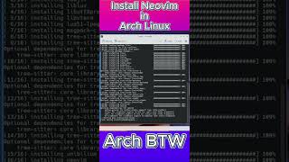 Install Neovim in Arch Linux 🚀 | Modern Vim Editor #shorts #archlinux