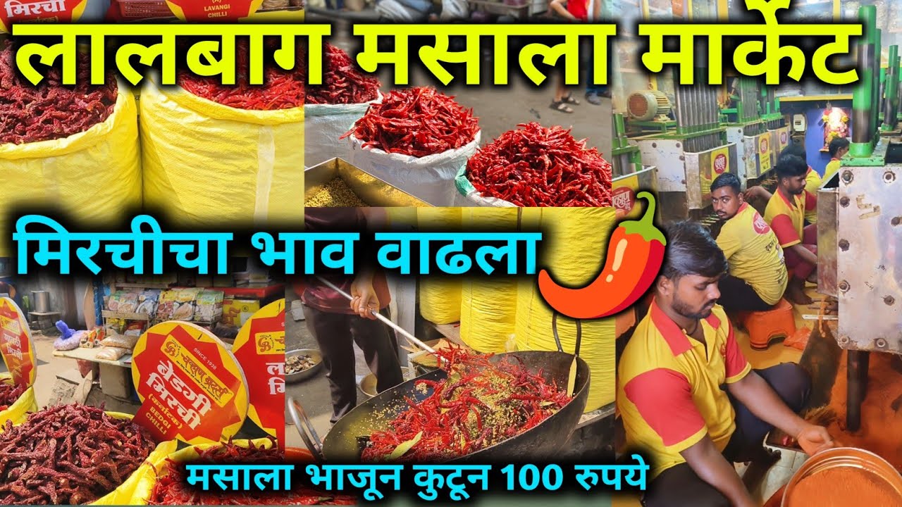 लालबाग मसाला मार्केट 2026🌶️🌶️masala market🌶️Mirchi market  #mumbai  #mirchi #masala #india