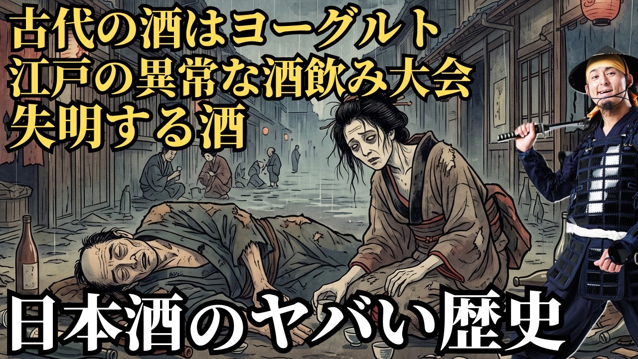 【学校では教えてくれない】知られざる日本のお酒の歴史！飲んだら失明、異常な酒飲み大会！歴史解説！