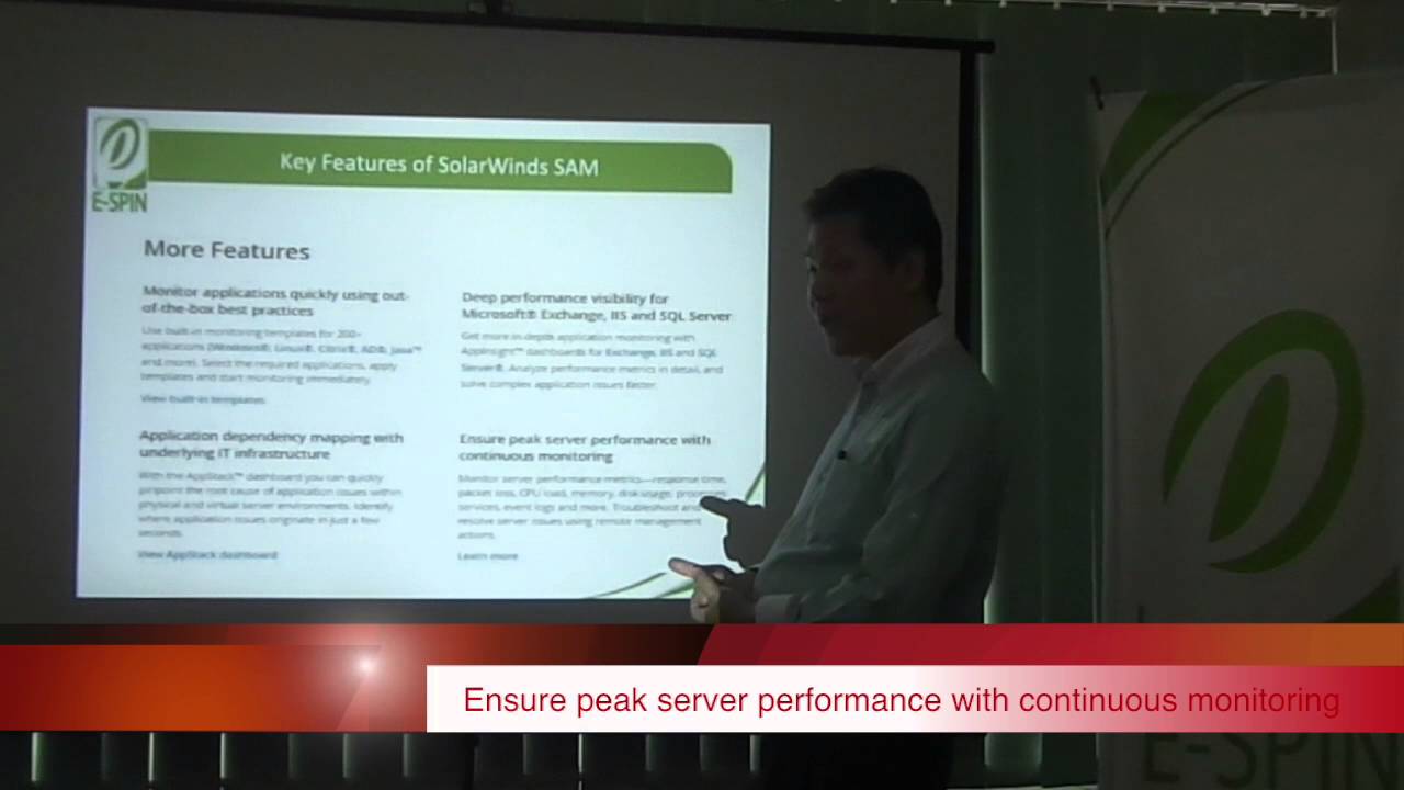 Solarwinds Server & Application Monitor Product Overview by E-SPIN ...