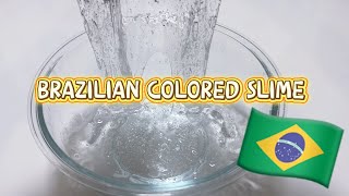 Mixing Slime with Brazil Flag Colors 🇧🇷✨