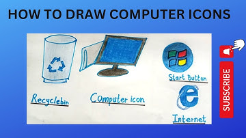 #How to draw computer icons #easy #step by step #AZ art techniques