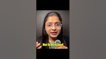 What Is Active Recall🤫💯 #ektasoni #cbse #exams #class12