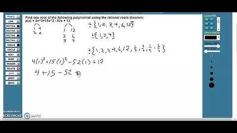 Using the rational roots theorem to find one root of a cubic polynomial example 2