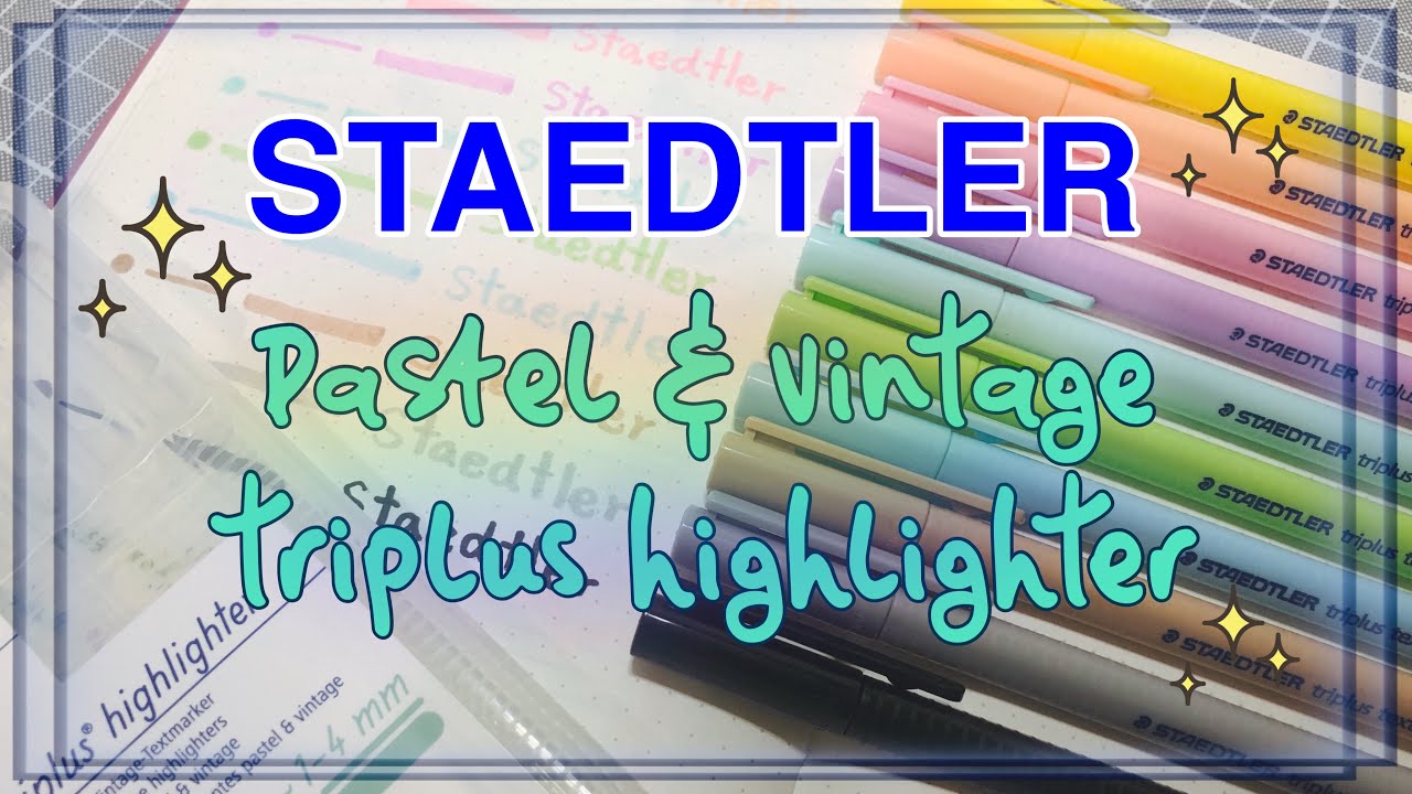 staedtler triplus highlighter pastel and vintage