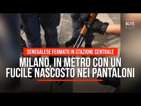 Milano, in metro con un fucile nascosto nei pantaloni: fermato