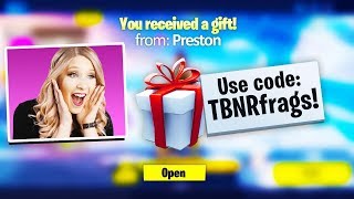 Gifting Fortnite Skins to YouTubers