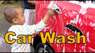 Funny TODDLER WASHING CAR / Anak Anak Lucu Cuci Mobil JESAN Diary [HD]