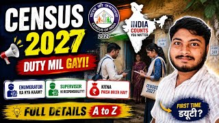 CENSUS 2027 Duty Mil Gaya 😨 (First Time) Enumerator vs Supervisor Role | Payment, Work & Training