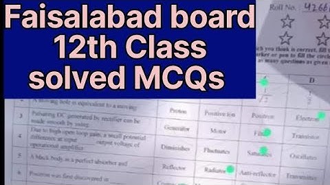 12th class physics Faisalabad board paper group1 morning time 2023 | 2nd year physics solved paper