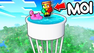 J'ai construit une PISCINE dans le CIEL sur Minecraft !
