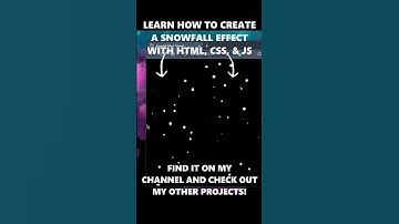 Snowfall Effect With HTML CSS & JS #shorts  #webdevelopment #htmlcssprojects