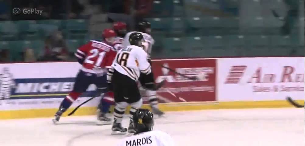 Marc Beckstead head butt on Conor Garland