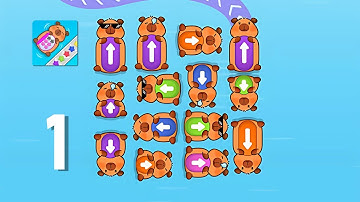 Capybara Mania: Sorting Puzzle - Level 1 ~ 7 - Gameplay Walkthrough Part 1 (Android, IOS)