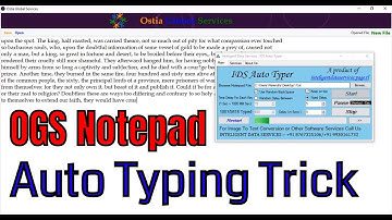 OGS NOTEPAD Automatic Typing Trick Using IDS AUTO TYPER ... Contact US :- 8767325106
