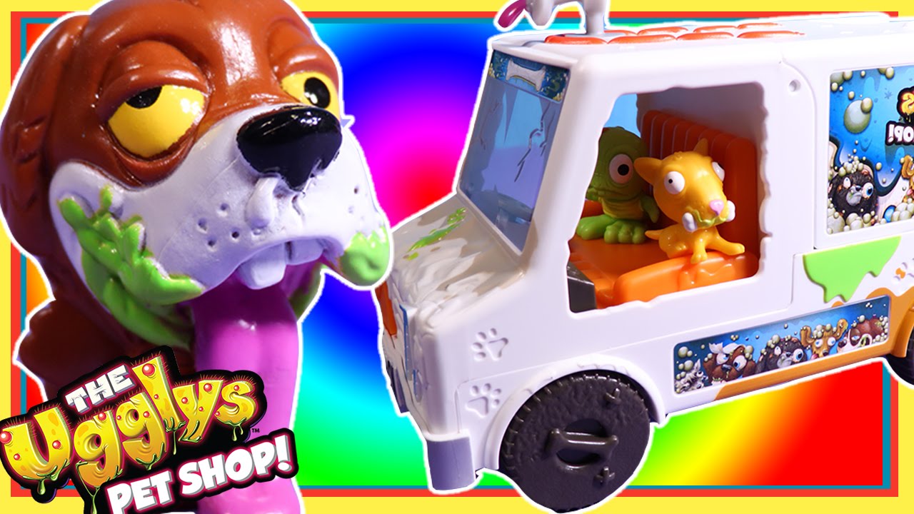 The Ugglys Pet Shop Dirty Dog Wash Van With Super Gross Sounds And