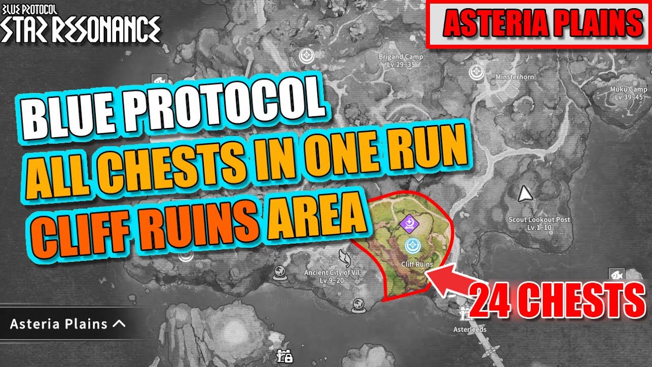 BPSR – All Chests in CLIFF RUINS AREA (Asteria Plains)  - 25 CHESTS
