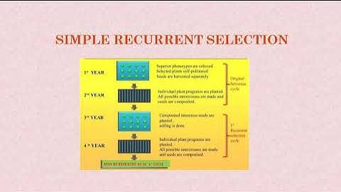 Recurrent Selection and its Types | Plant Breeding | B.Sc Agriculture