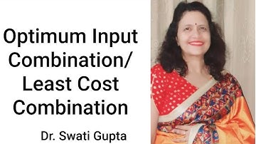 Least Cost Combination /Optimum Input Combination by Dr. Swati Gupta | Economics| Management|