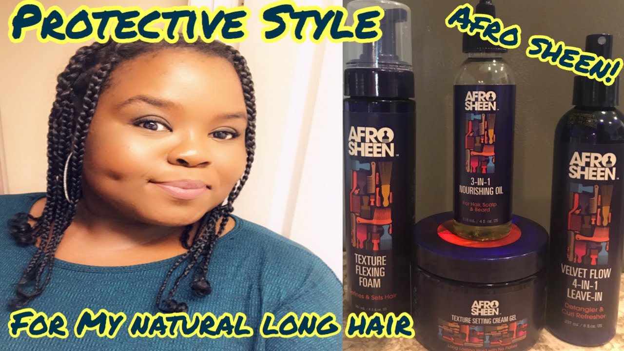 Review and Demo on Afro Sheen Protective Style Christaci V YouTube