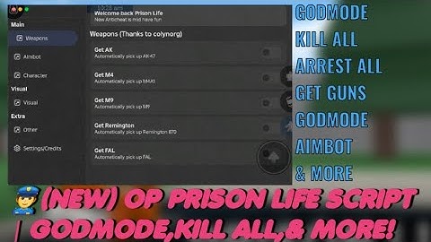 🚨 (NEW) OP Prison Life Script | God Mode, Kill All, Get All Guns, Teleports, ESP & More!