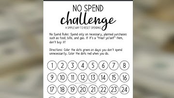 Tips for success with the no spend challenge