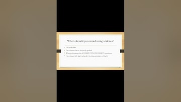 When NOT to Use Indexes in SQL | SQL Interview Question Explained!