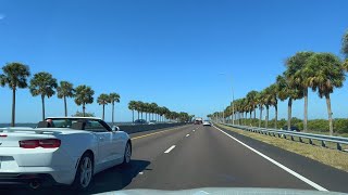 Tampa to Downtown Clearwater Drive via Courtney Campbell Causeway in March 2023