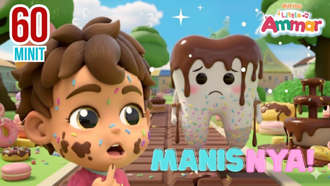 🍭🌙✨ KOMPILASI GULA-GULA MANIS! | 60 Minit 🎉 | Little Ammar | Dari Pengasas Omar & Hana | Durioo+