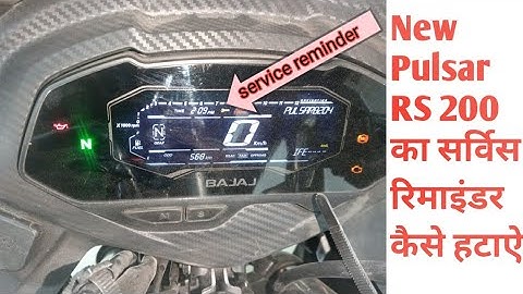 service reminder remove Pulsar RS 200 new model